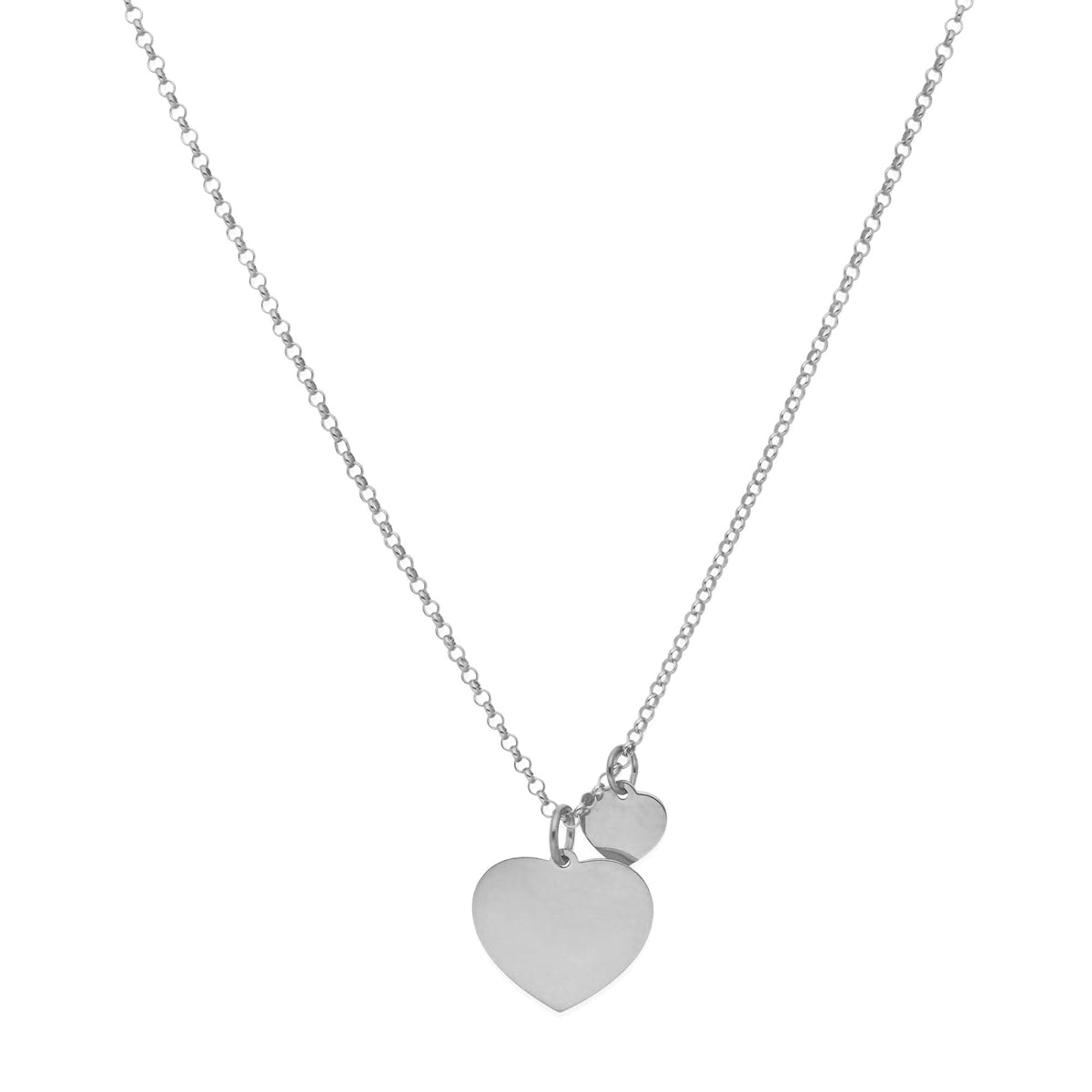 Collar Eternity 2 Corazones en Plata 925