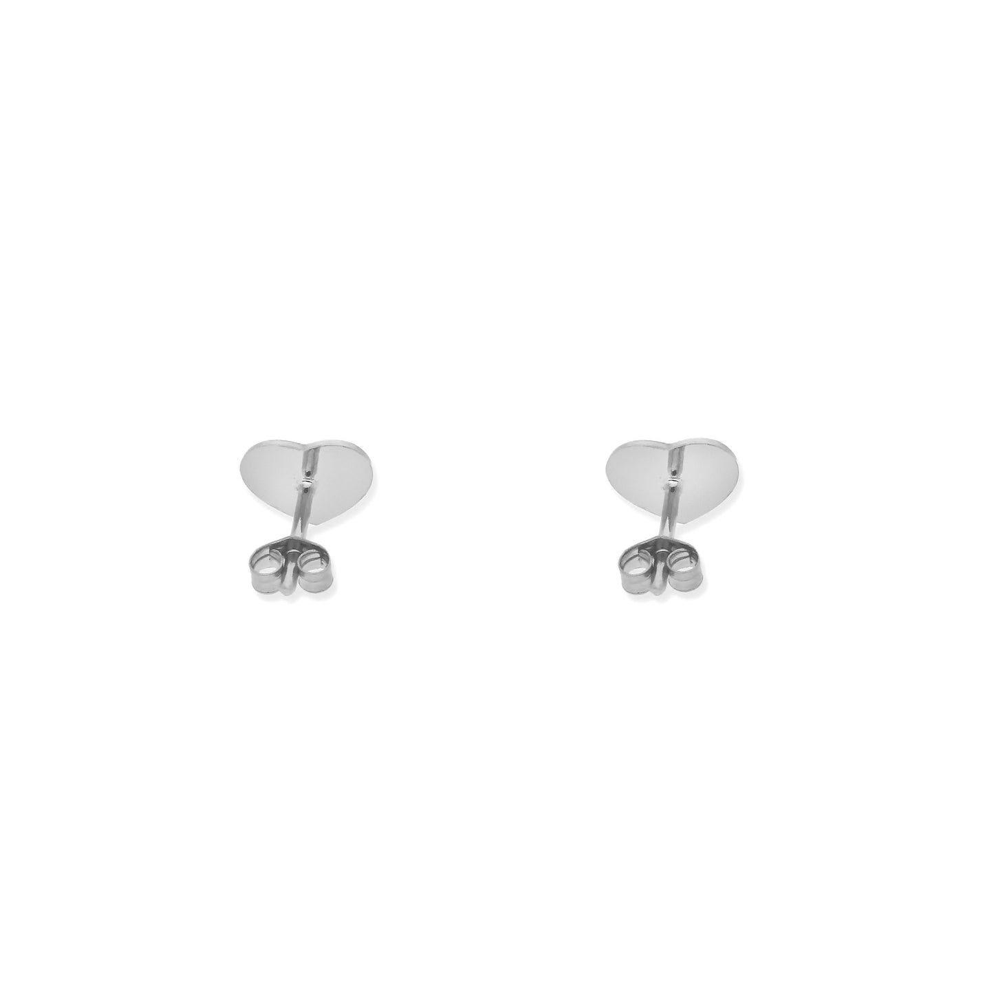 Pendientes Abril Corazón Inicial en Plata 925