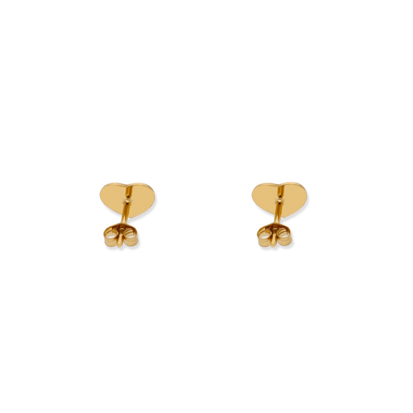 Pendientes Abril Corazón Inicial en Plata 925 y Baño Oro 18k