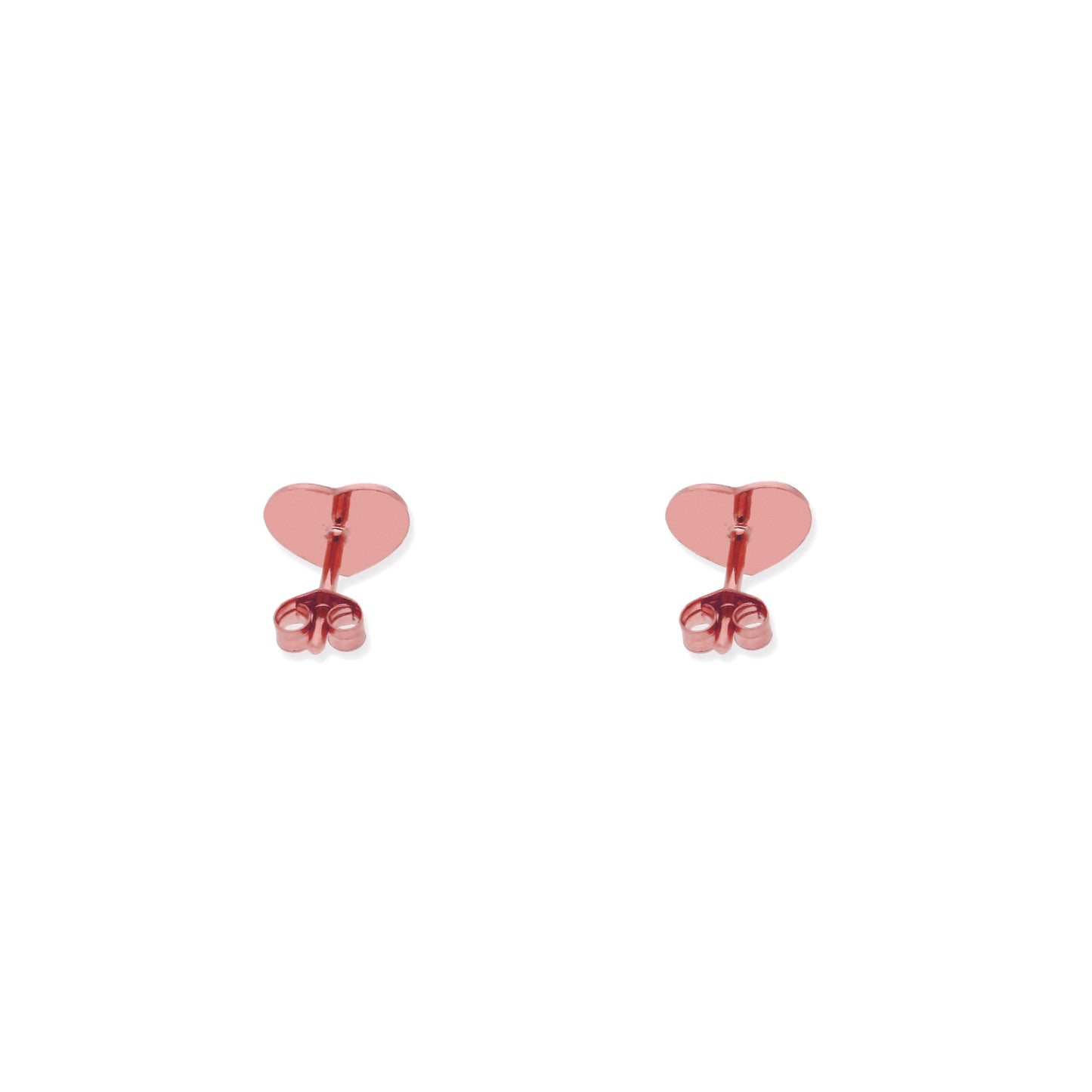 Pendientes Abril Corazón Inicial en Plata 925 y Baño Oro rosa 18k