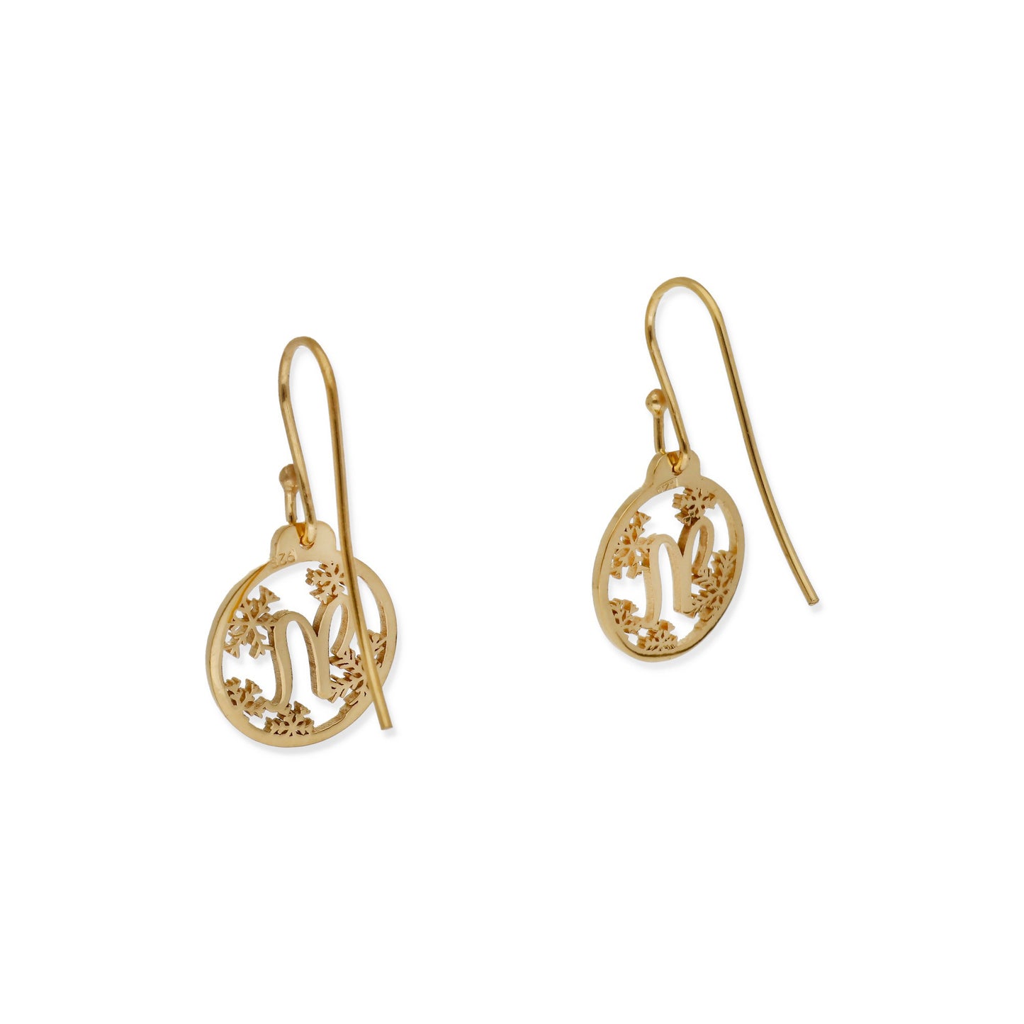 Pendientes Bola de Navidad en Plata y Baño de Oro 18k Inicial Personalizable