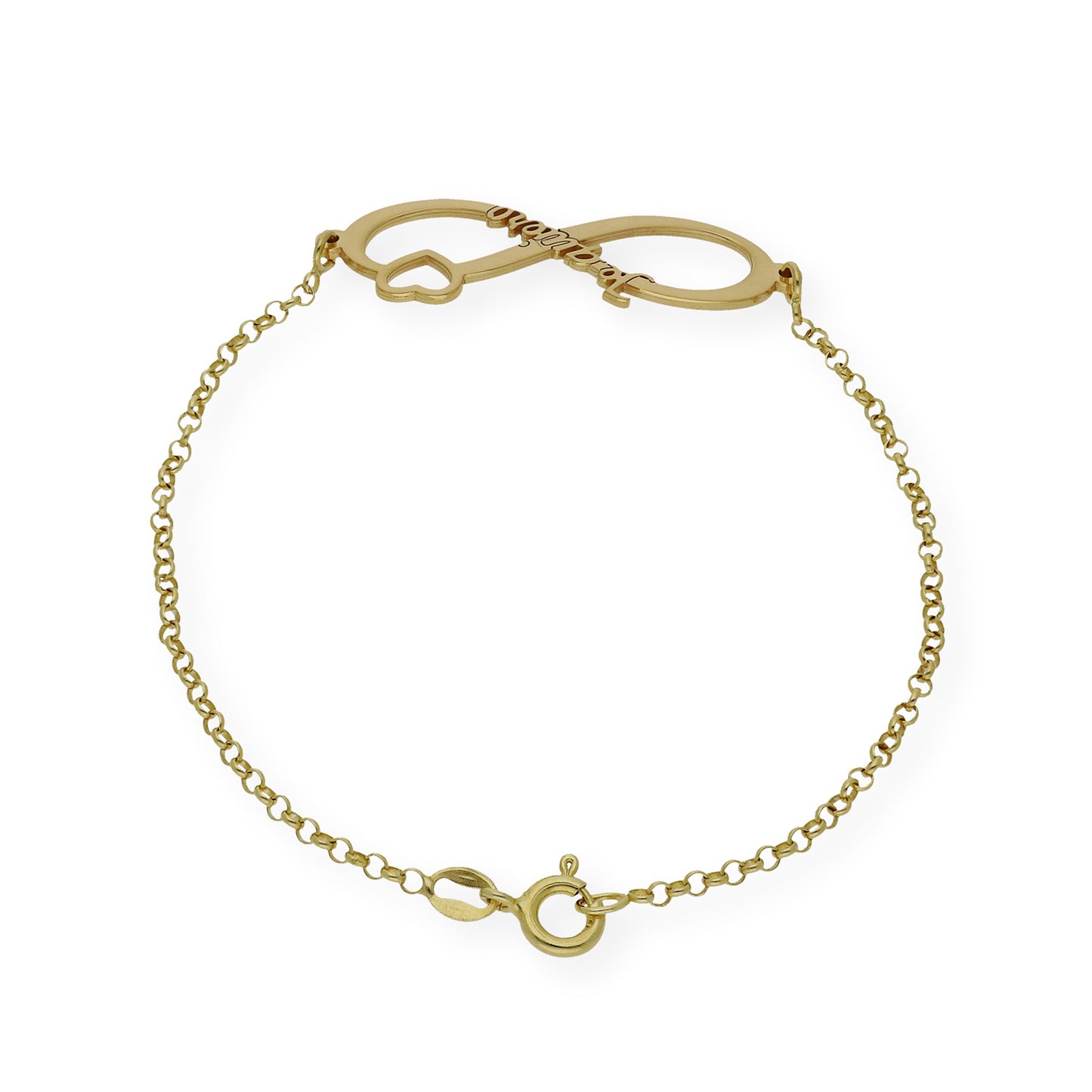 Pulsera Te Quiero Infinito en Plata de Ley 925 con Baño Oro 18k