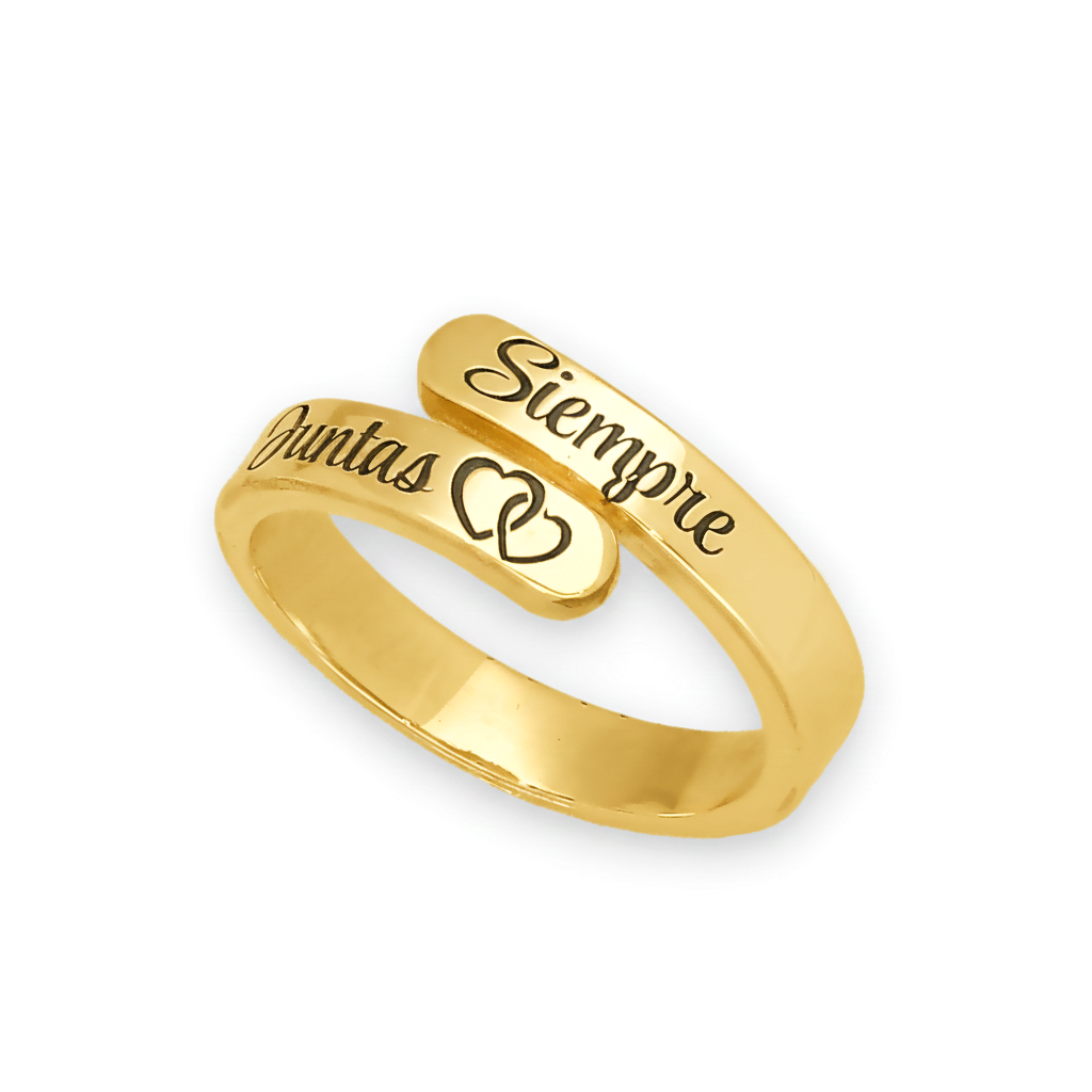 Anillo Siempre Juntas en Plata de Ley 925 y baño Oro 18k