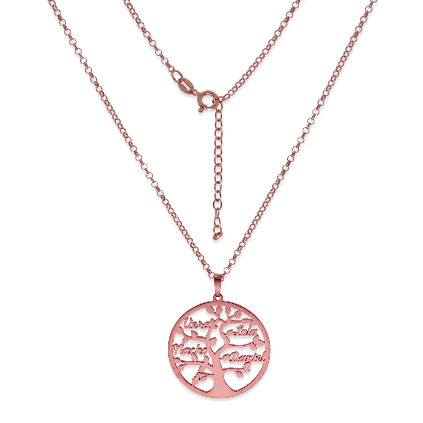 Colgante Árbol de la vida con nombres en Plata de Ley 925