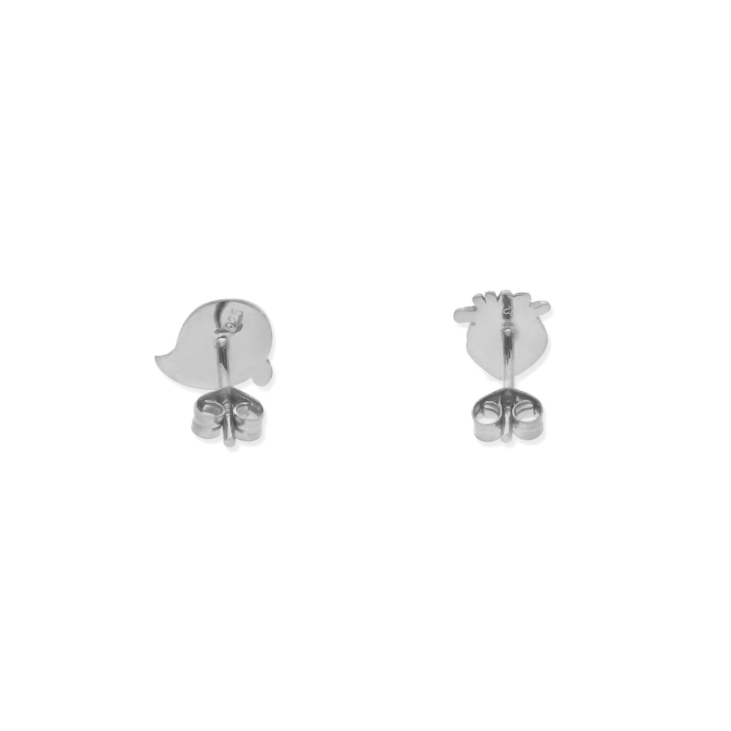 Pendiente Fantasma/Corazón Halloween en Plata de Ley 925.