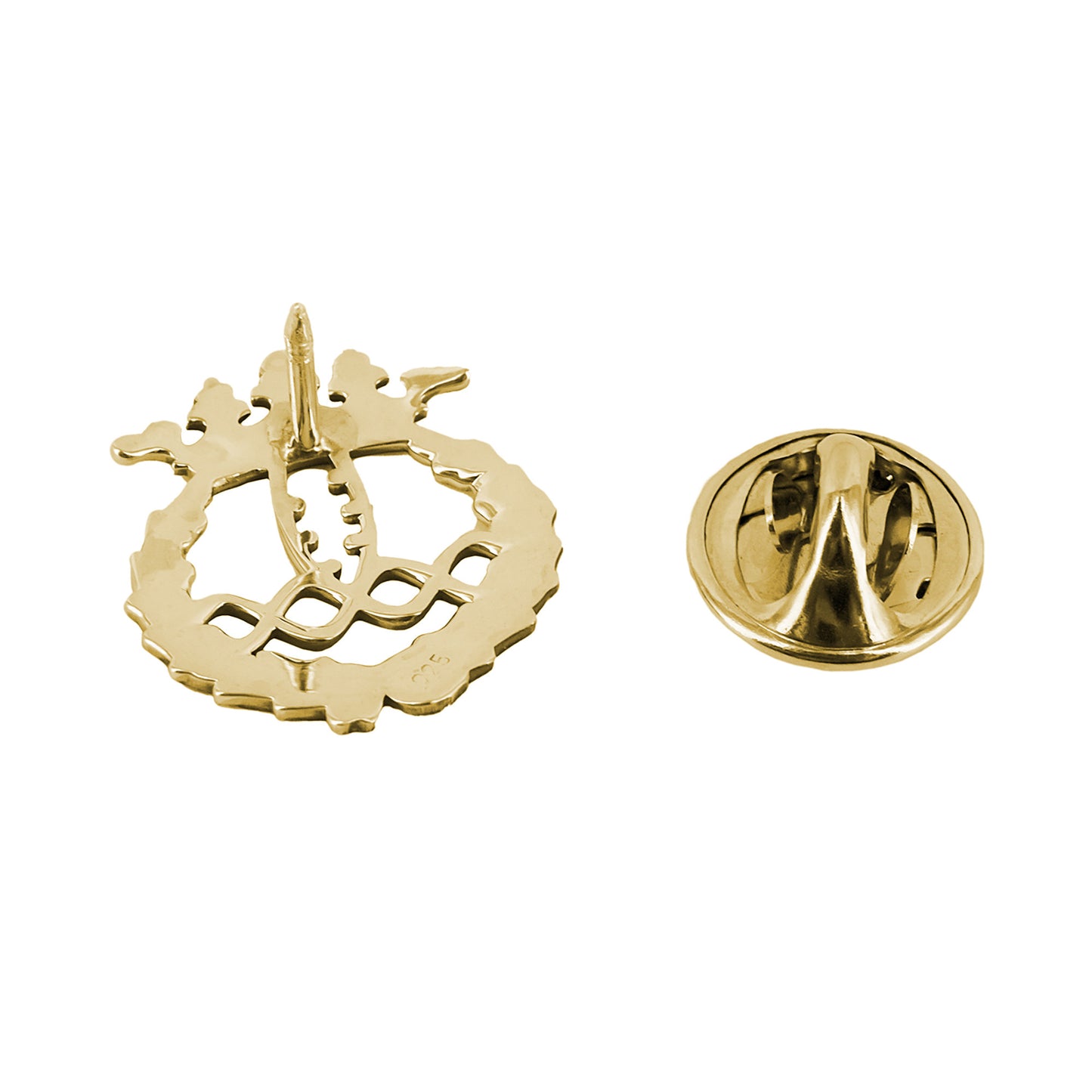 Pin Insignia Profesional de Bioquímica en Oro de Ley 18K