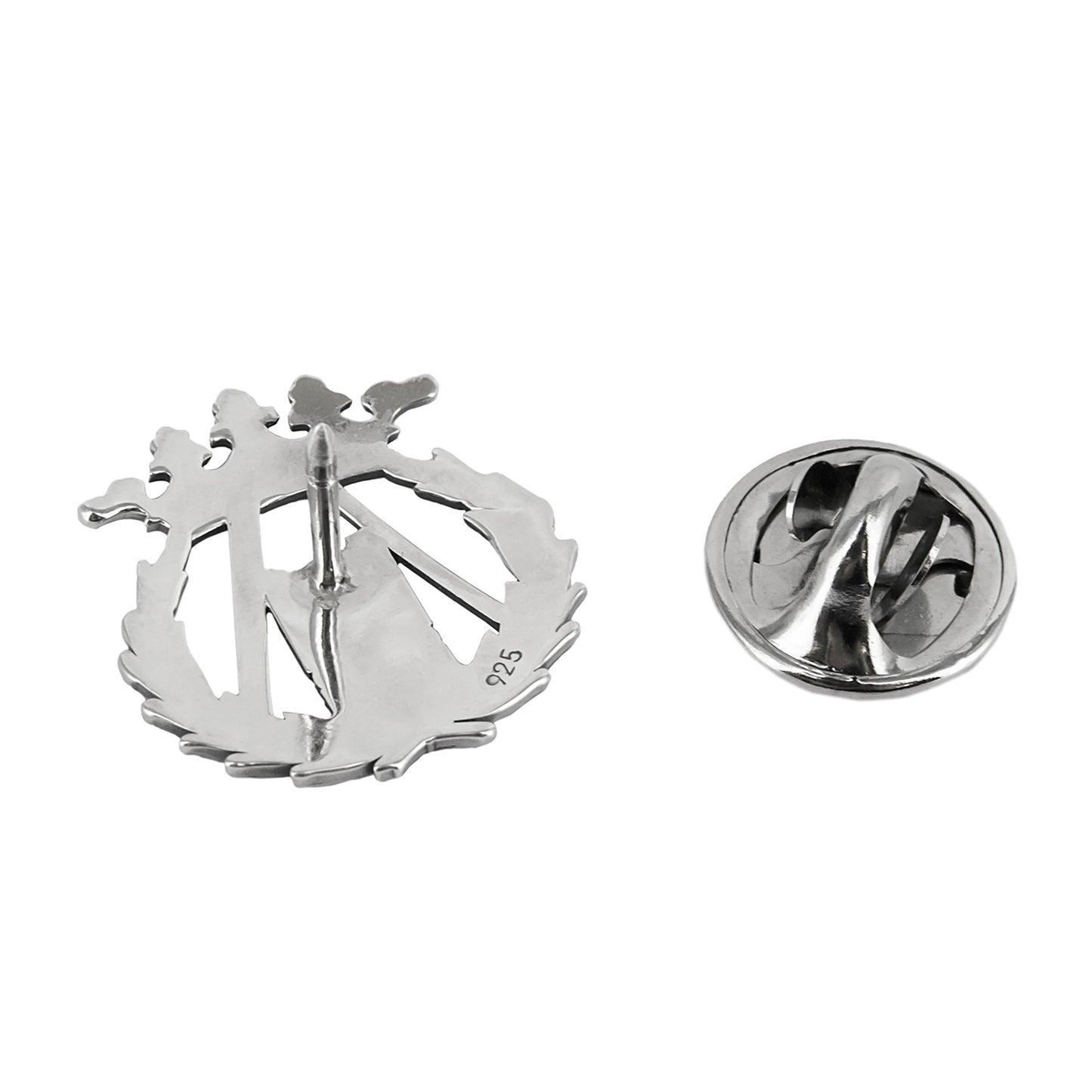 Pin Insignia Profesional de Topografía en Plata de Ley 925