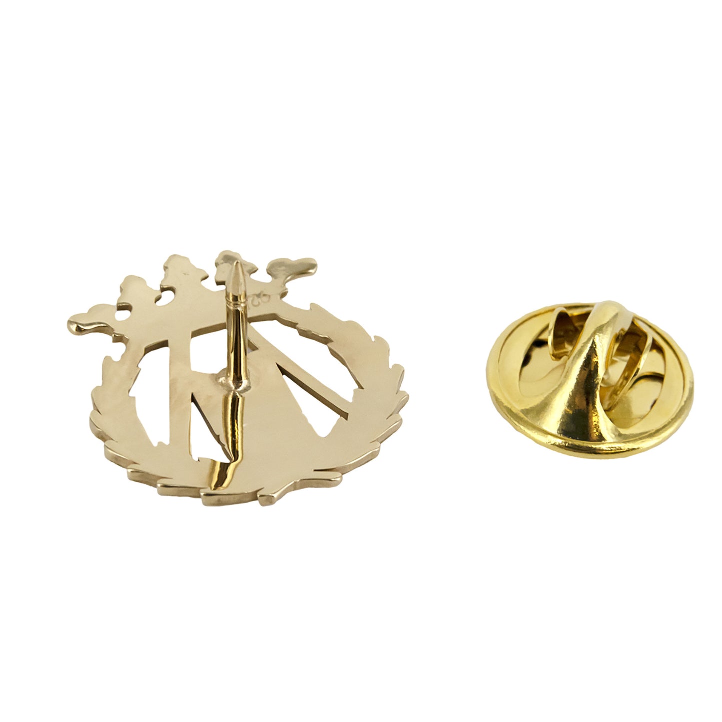 Pin Insignia Profesional de Topografía en Plata de Ley 925 Bañada en Oro de 18K