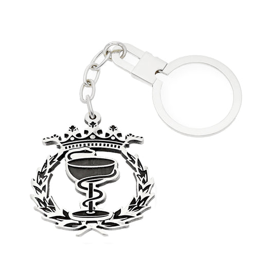 Llavero Insignia de Farmacia en Plata de Ley 925