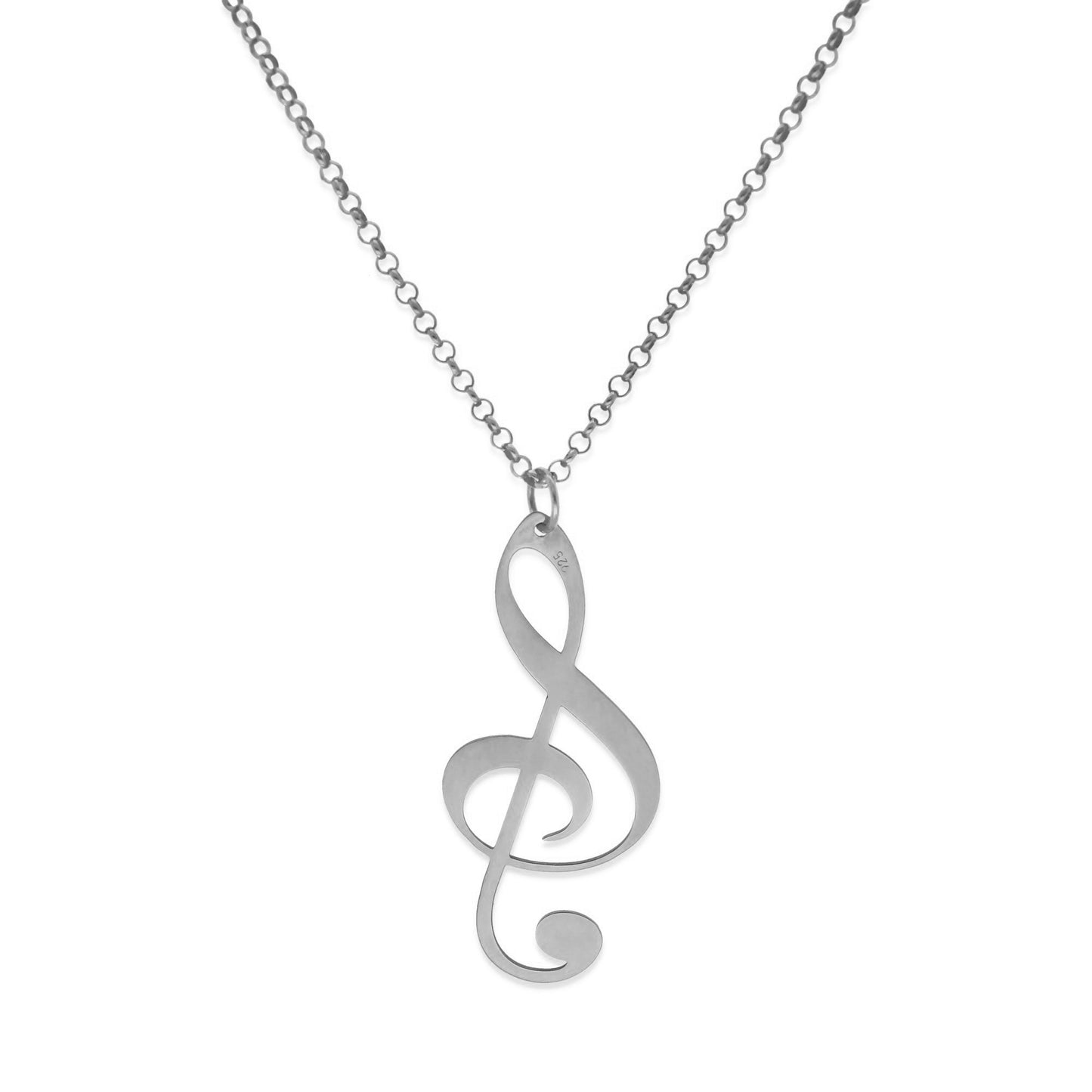 Colgante Clave de Sol en Plata de Ley 925