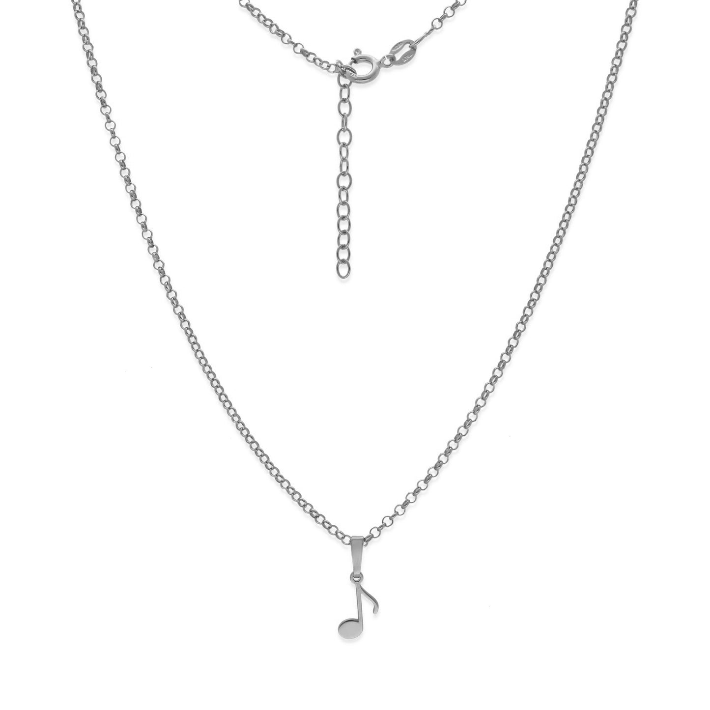 Colgante Nota Musical en Plata de Ley 925 y baño Oro 18k