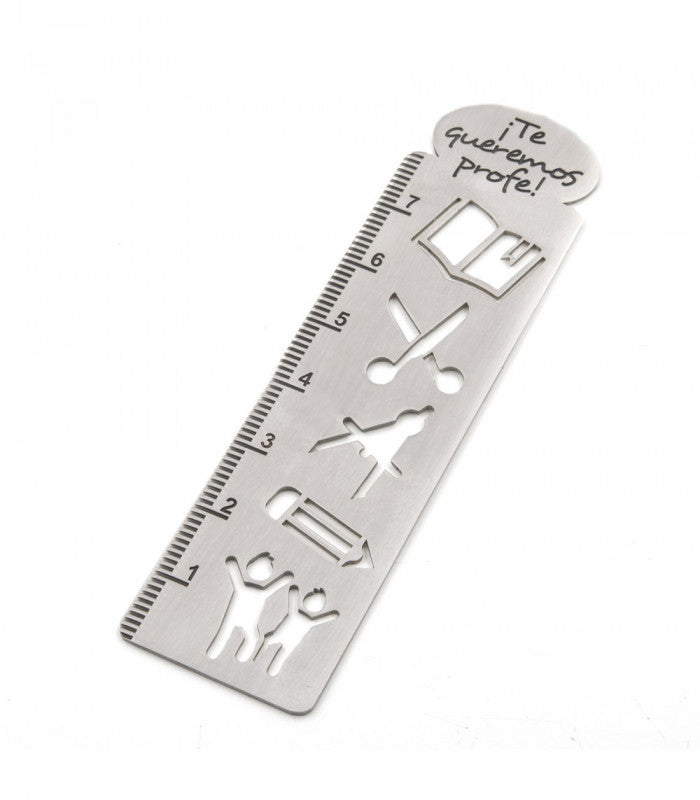 Marcapáginas para profesor con motivos recortados