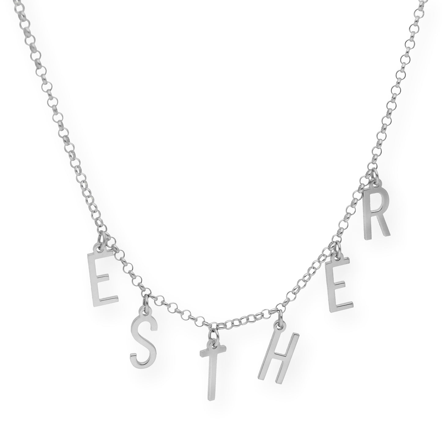 Collar Syna Nombre con Iniciales en Plata 925 con Baño de Oro 18k