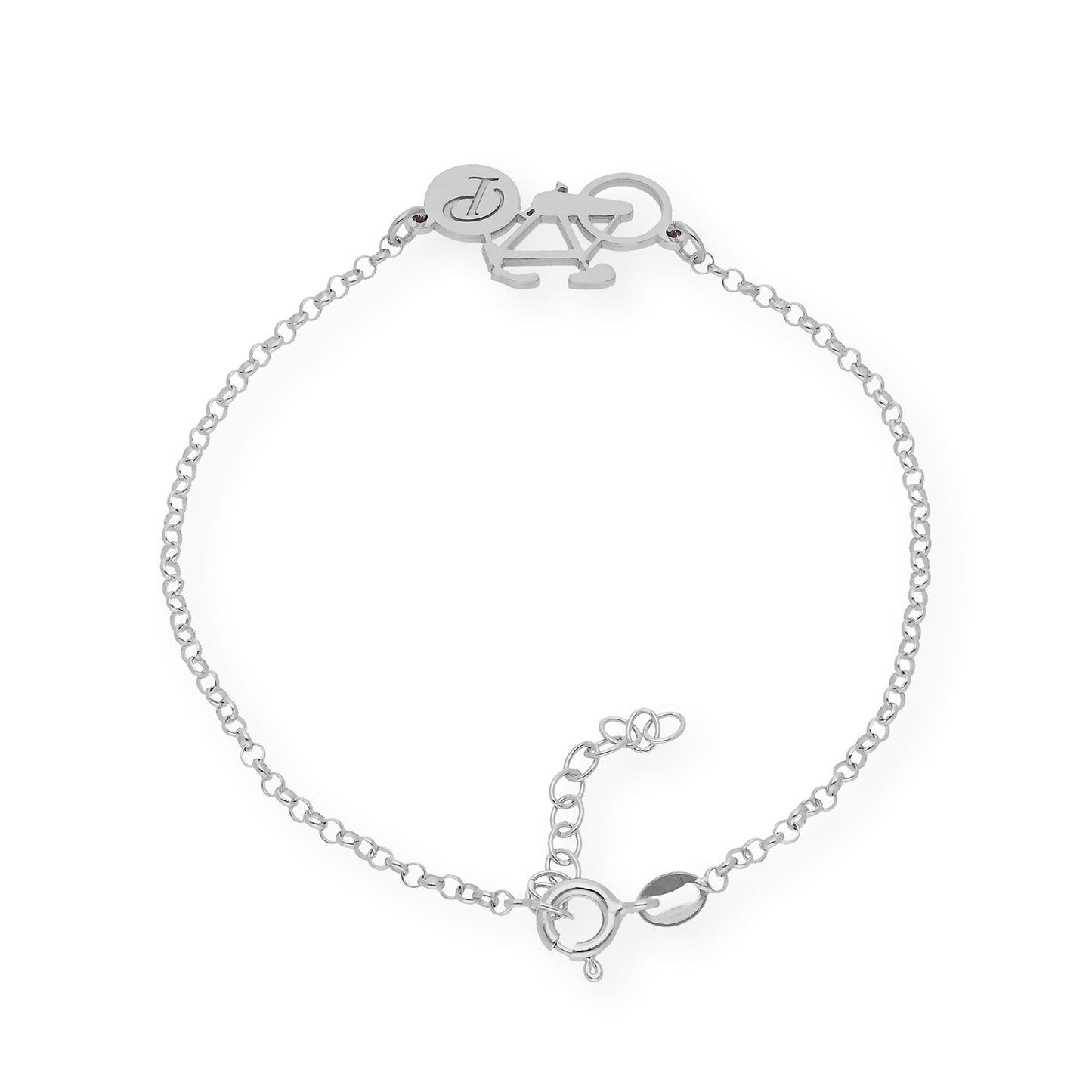 Pulsera Bicicleta Inicial en Plata 925 y Baño de Oro Rosa 18k