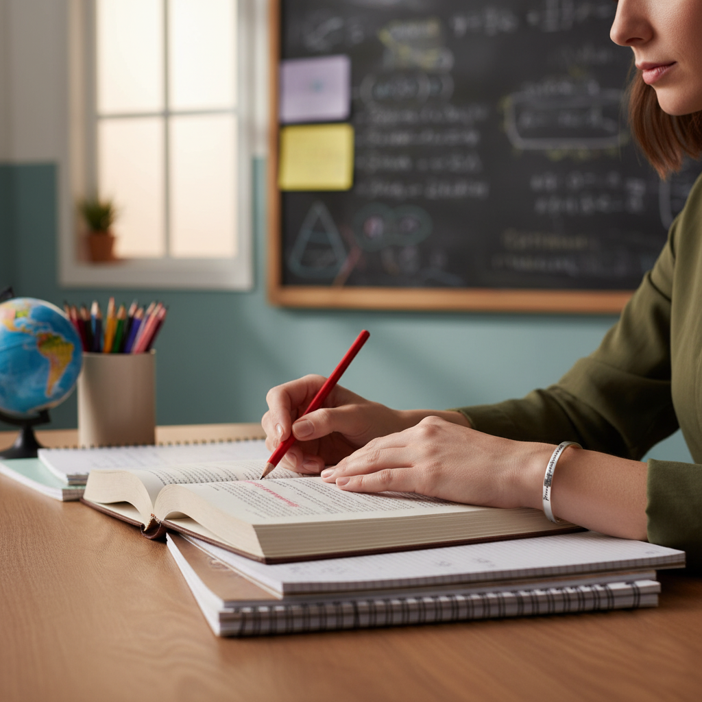 Brazalete Fino de Plata para Profesora