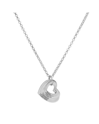 Colgante Alma Corazones en Plata de Ley 925