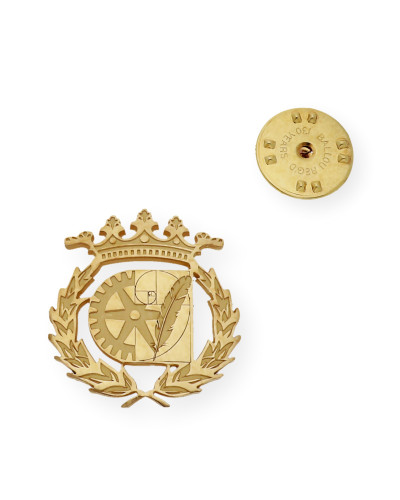 Pin Insignia Profesional de Diseño Industrial en Plata de Ley 925 Bañada en Oro de 18K