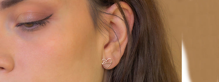 Pendientes personalizados con nombre para regalar