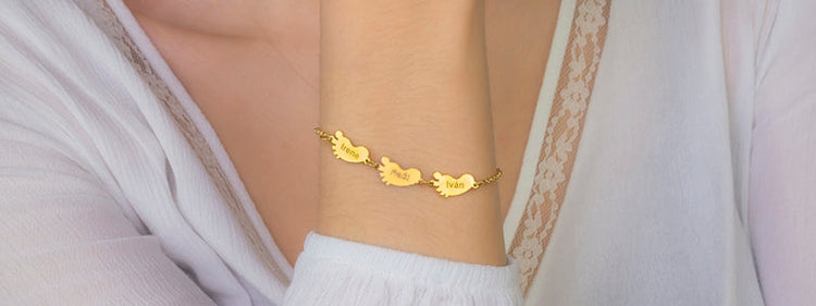 Pulseras personalizadas con nombre, fecha o mensaje