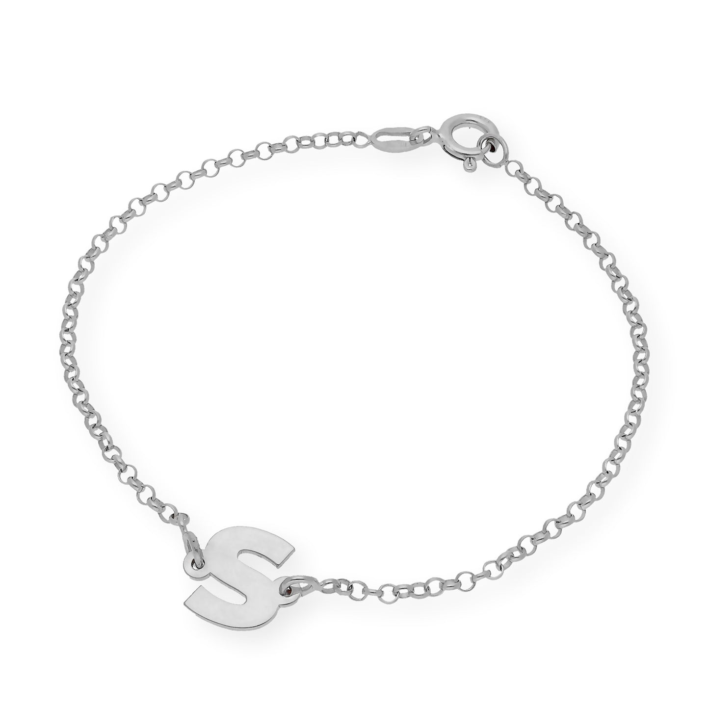 Pulsera Inicial Alison en Plata 925 con Baño de Oro 18k