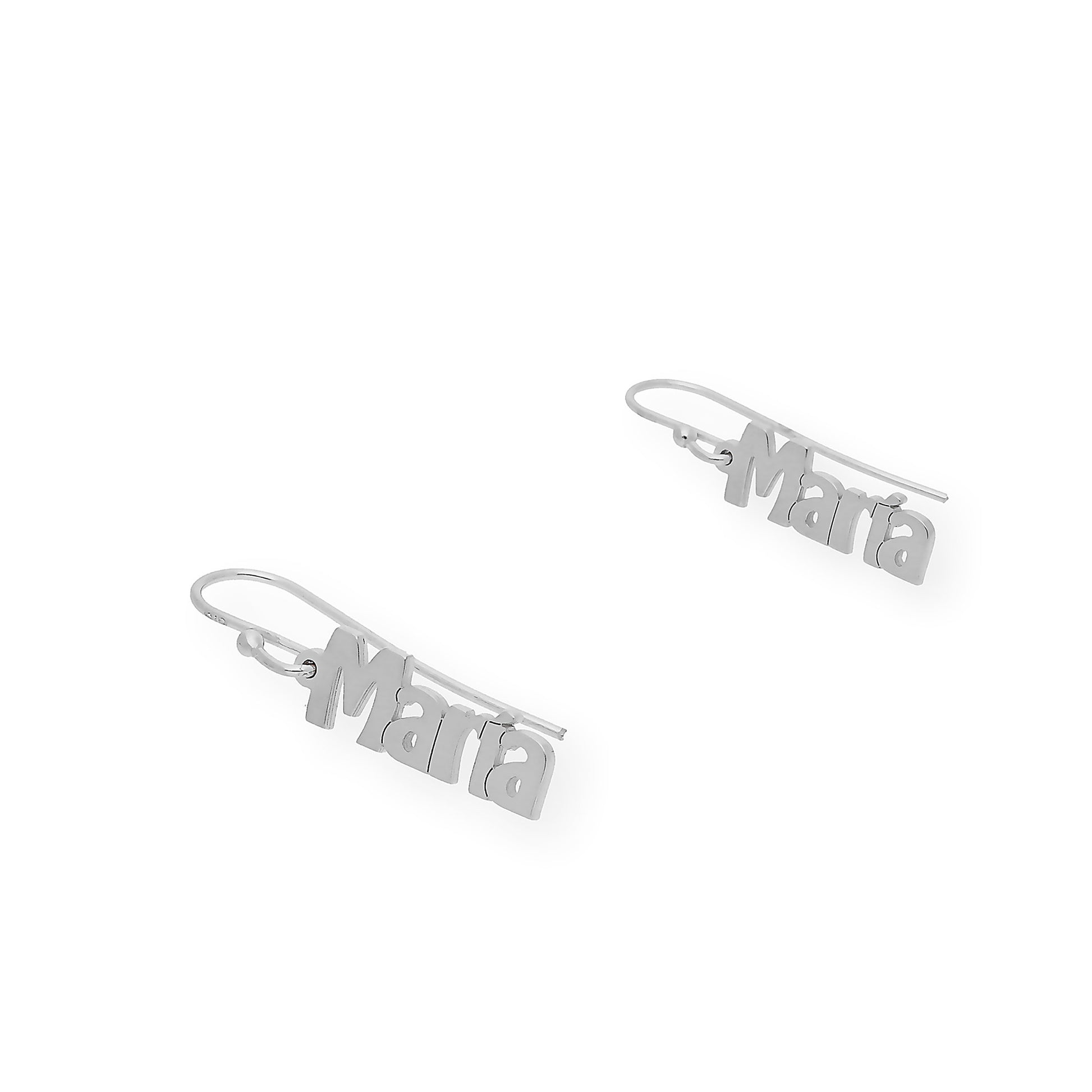 Pendientes Eloise Nombre Personalizado en Plata 925
