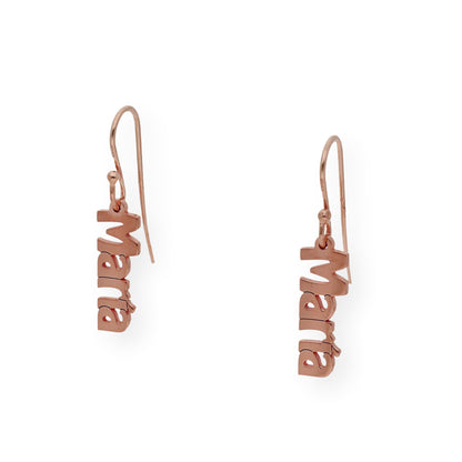 Pendientes Eloise Nombre Personalizado en Plata 925 con Baño de Oro 18k