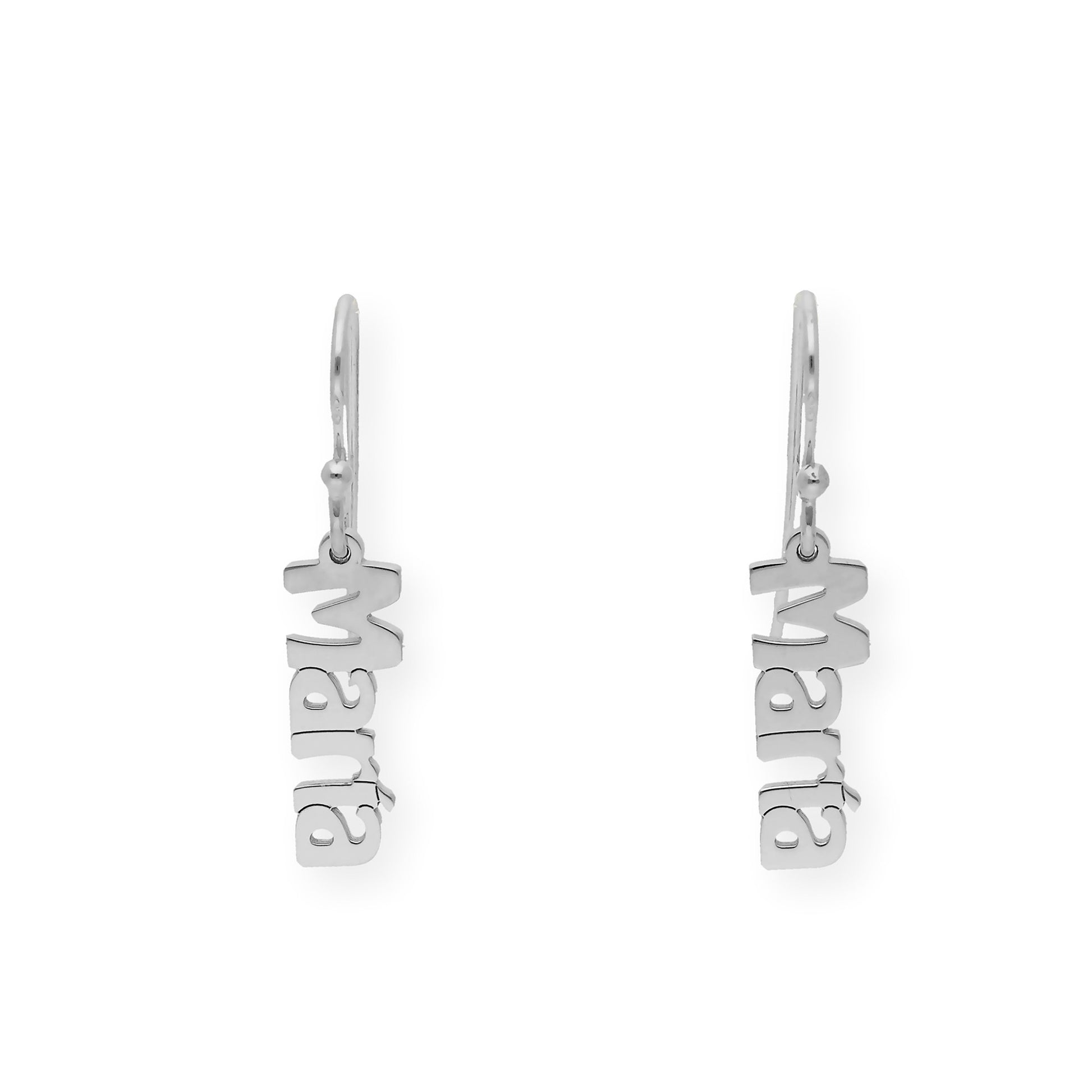 Pendientes Eloise Nombre Personalizado en Plata 925 con Baño de Oro 18k