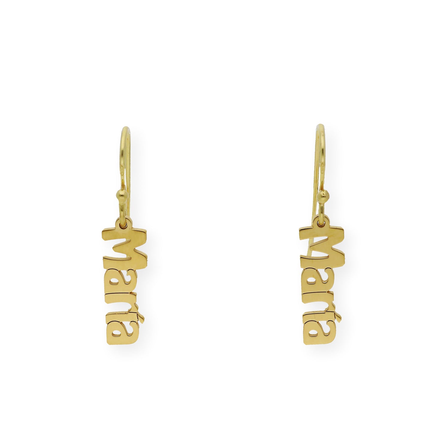 Pendientes Eloise Nombre Personalizado en Plata 925 con Baño de Oro Rosa 18k