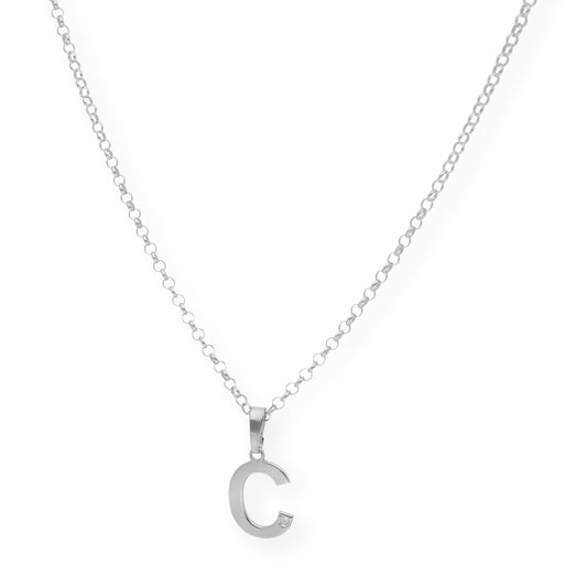 Colgante Inicial con Diamante en Plata 925