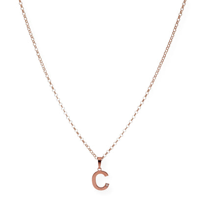 Colgante Inicial con Diamante en Plata 925 y Baño de Oro 18k
