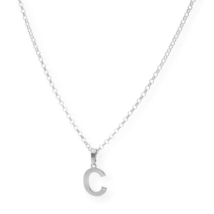 Colgante Inicial con Diamante en Plata 925 y Baño de Oro 18k