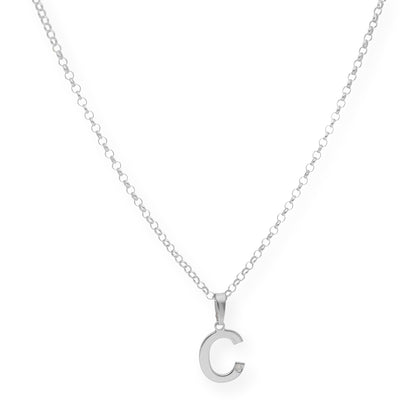 Colgante Inicial con Diamante en Plata 925 y Baño de Oro 18k