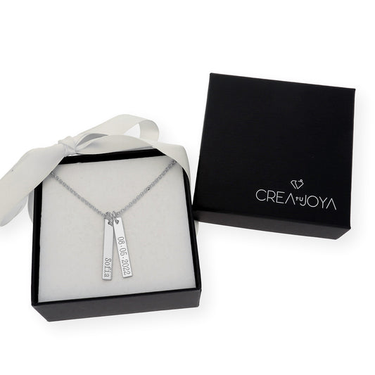 Colgante Ellen Placas Personalizables en Plata 925