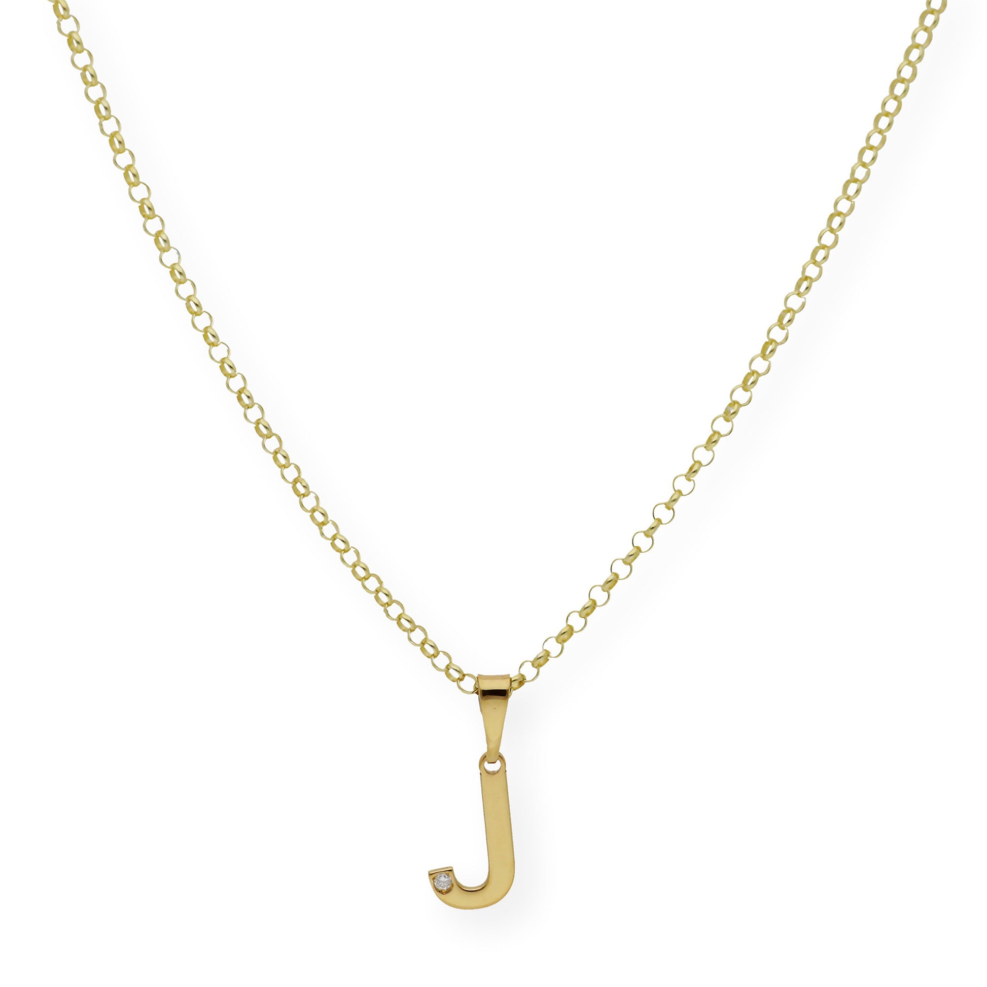 Colgante Inicial con Diamante en Plata 925 y Baño de Oro Rosa 18k