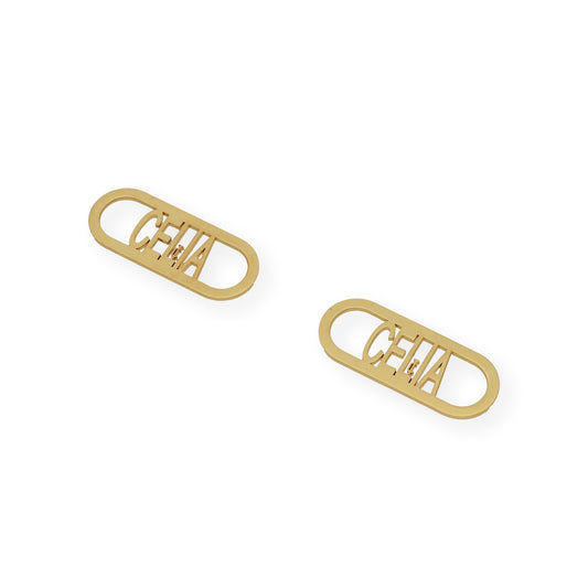 Pasadores para Zapatillas Personalizables en Plata de ley 925 con Baño de Oro 18k