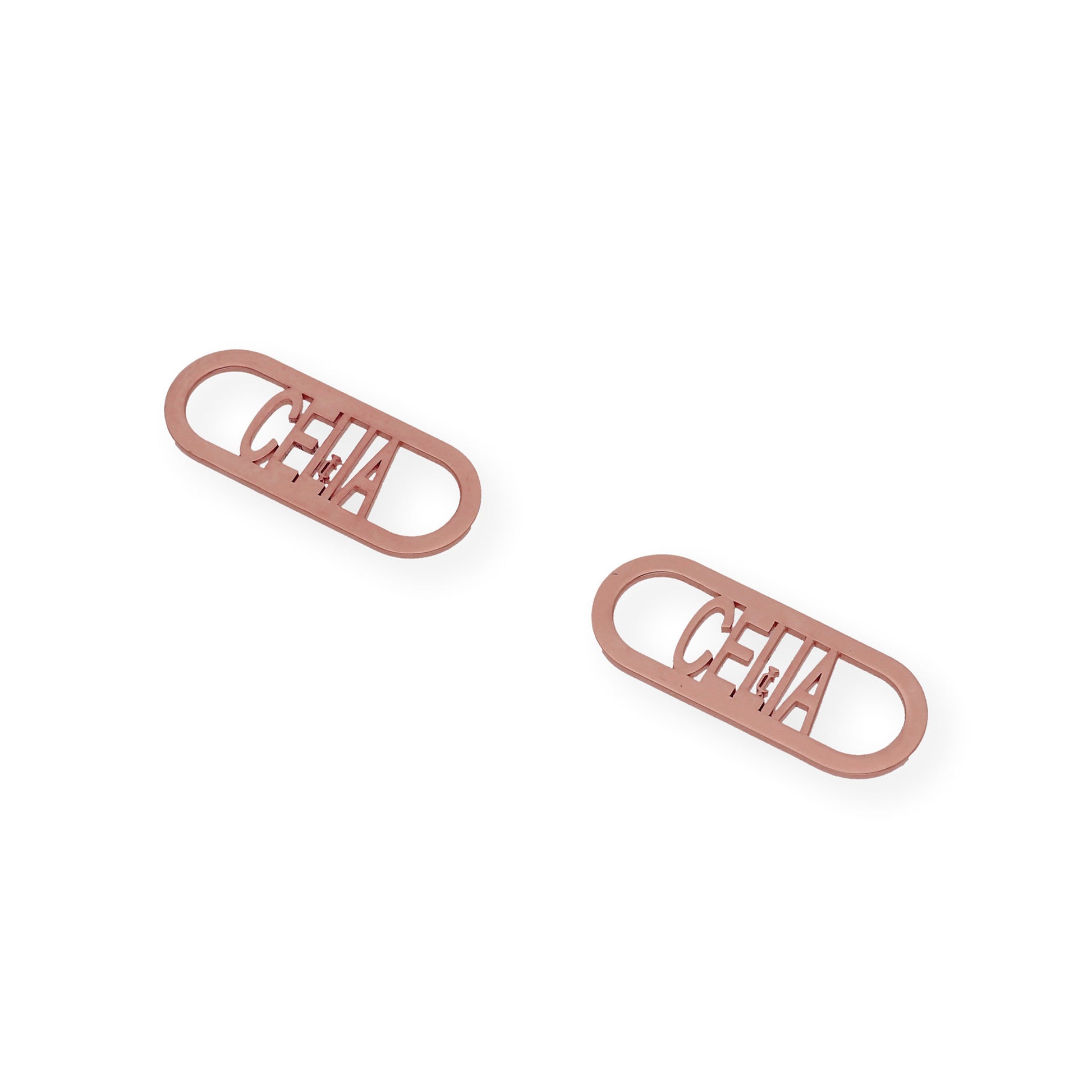 Pasadores para Zapatillas Personalizables en Plata de ley 925 con Baño de Oro 18k