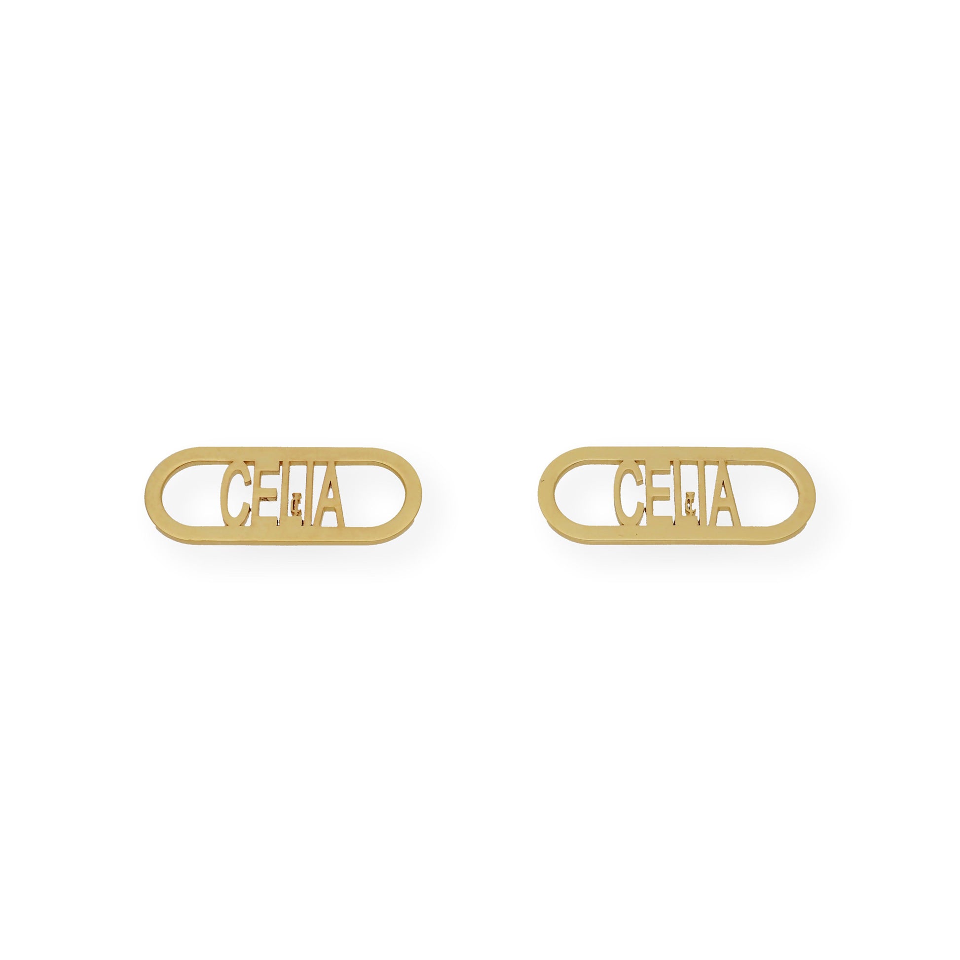 Pasadores para Zapatillas Personalizables en Plata de ley 925 con Baño de Oro Rosa 18k