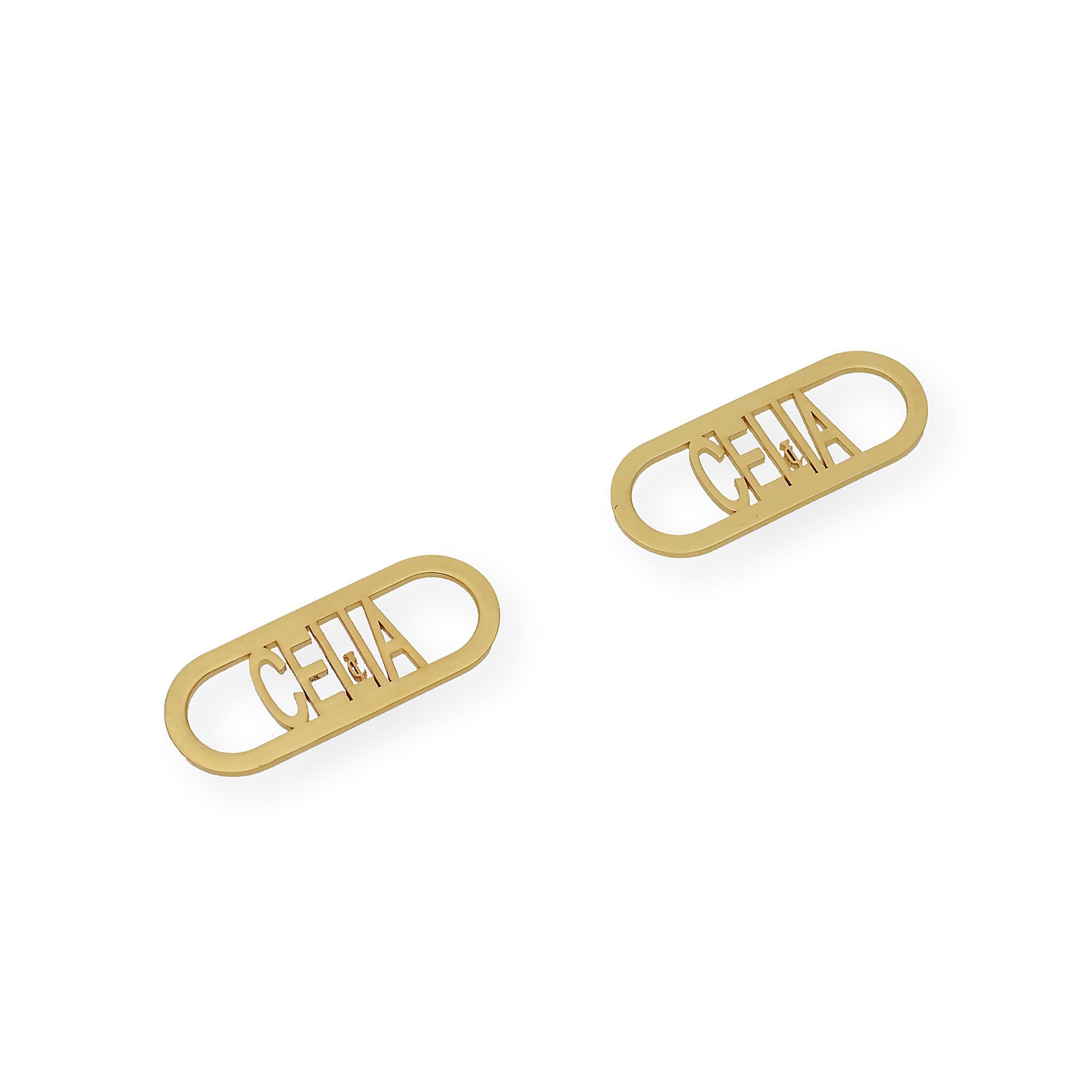 Pasadores para Zapatillas Personalizables en Plata de ley 925 con Baño de Oro Rosa 18k