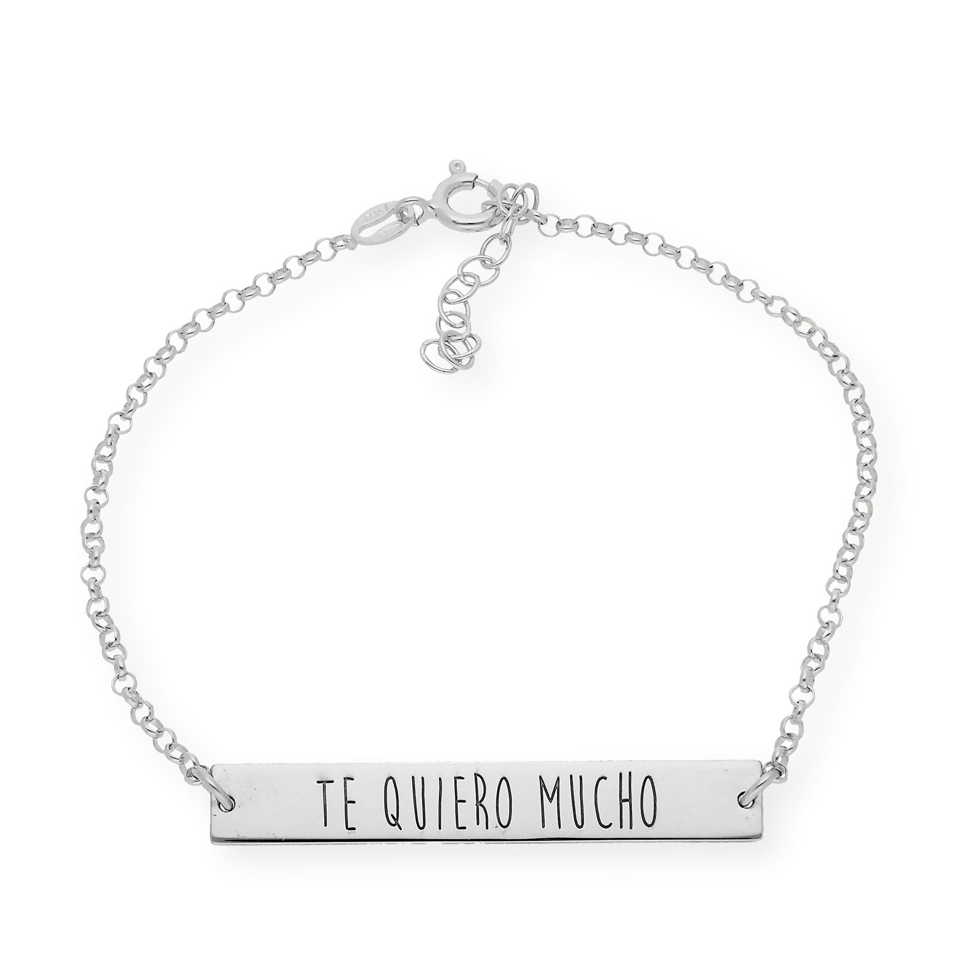 Pulsera Frase Xenia en Plata 925 con Baño de Oro 18k