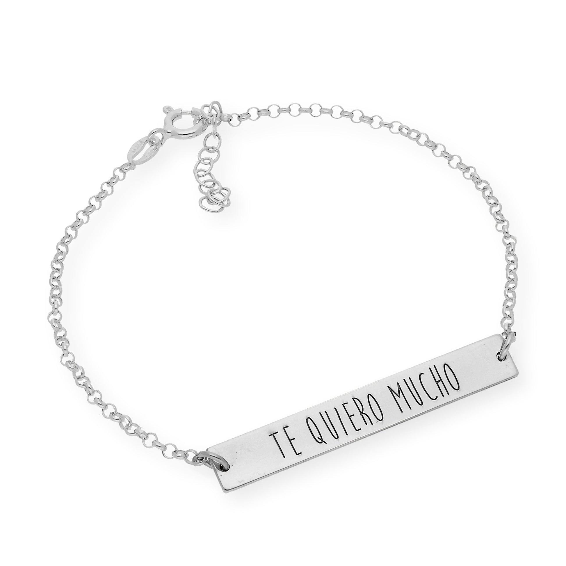 Pulsera Frase Xenia en Plata 925 con Baño de Oro 18k