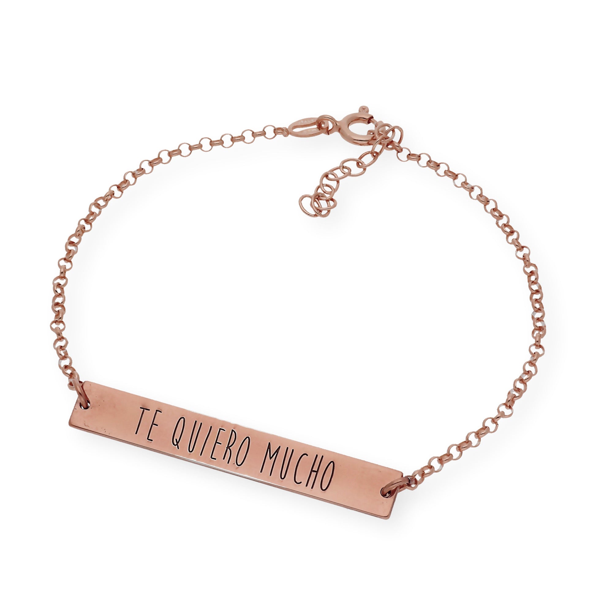 Pulsera Frase Xenia en Plata 925 con Baño de Oro 18k