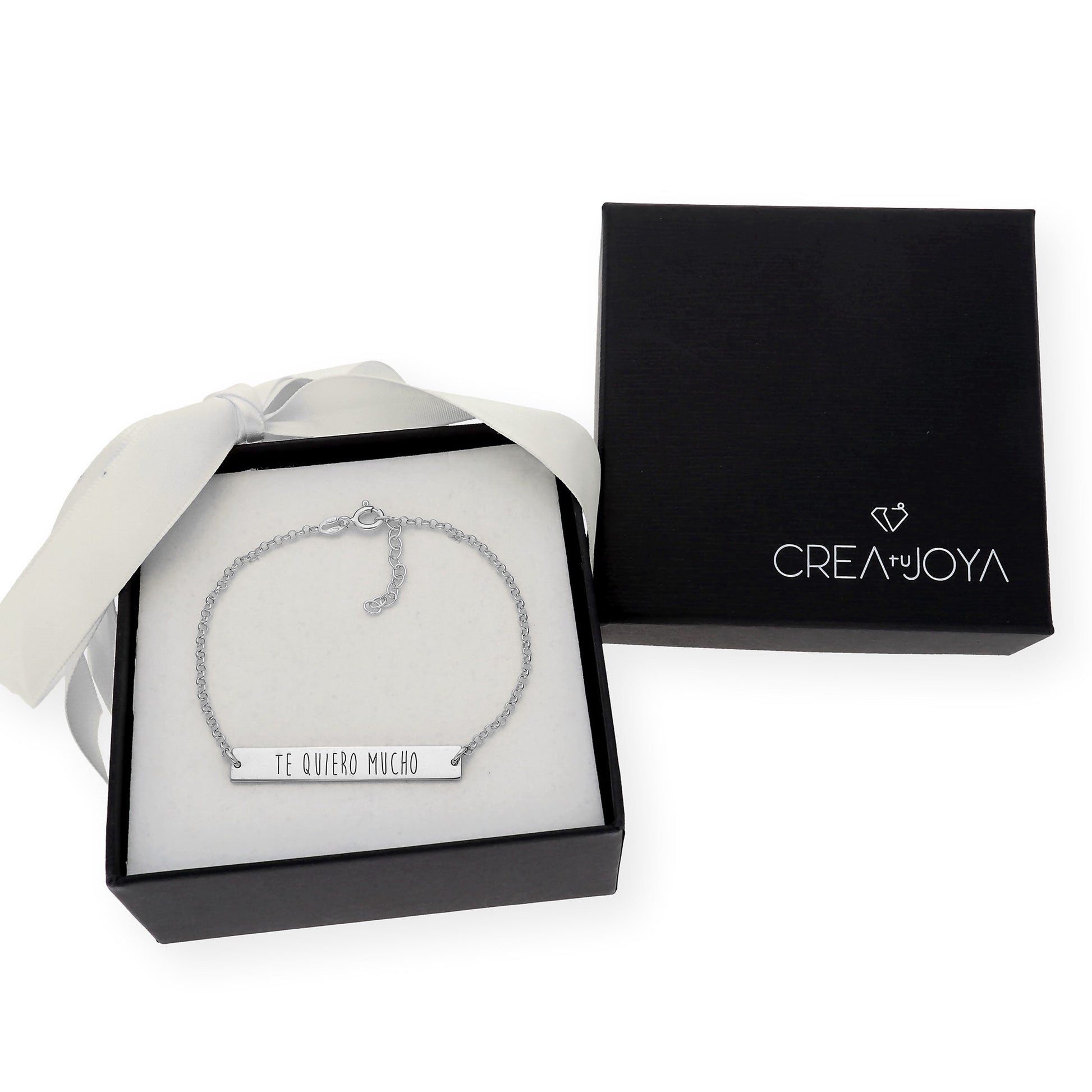 Pulsera Frase Xenia en Plata 925 con Baño de Oro Rosa 18k