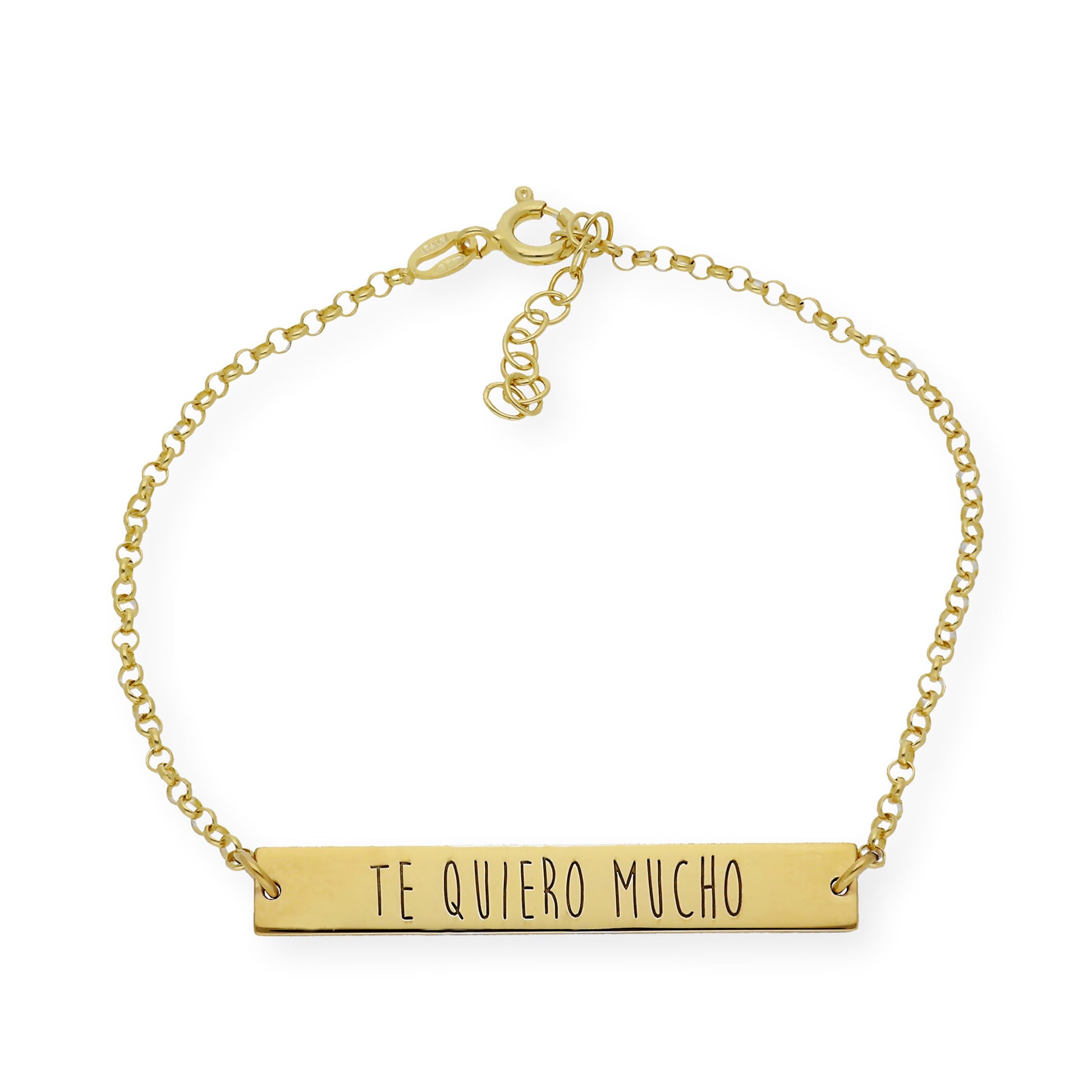 Pulsera Frase Xenia en Plata 925 con Baño de Oro Rosa 18k