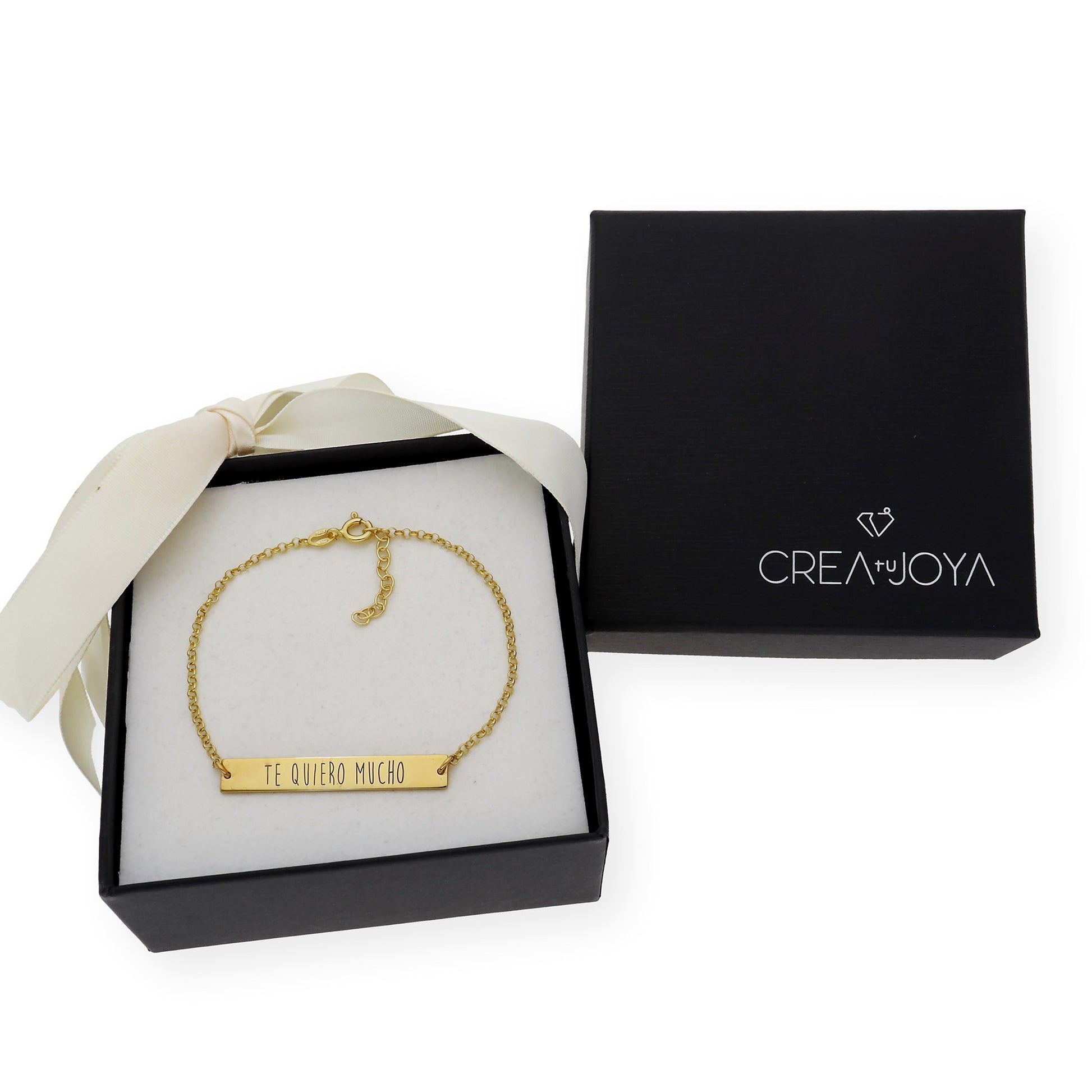 Pulsera Frase Xenia en Plata 925 con Baño de Oro Rosa 18k