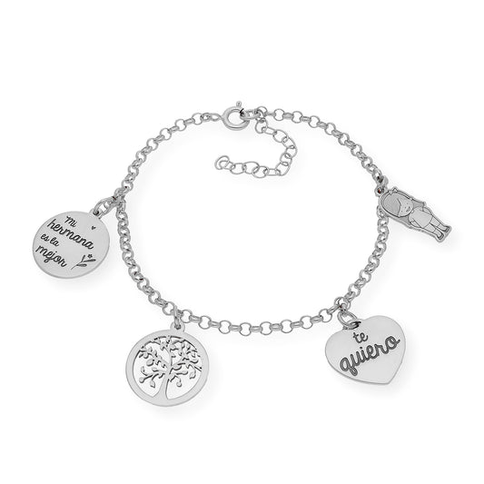 Pulsera Sister Love en Plata 925