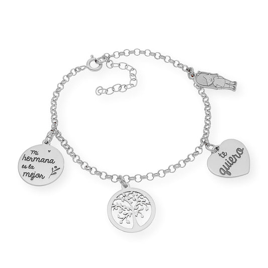 Pulsera Sister Love en Plata 925