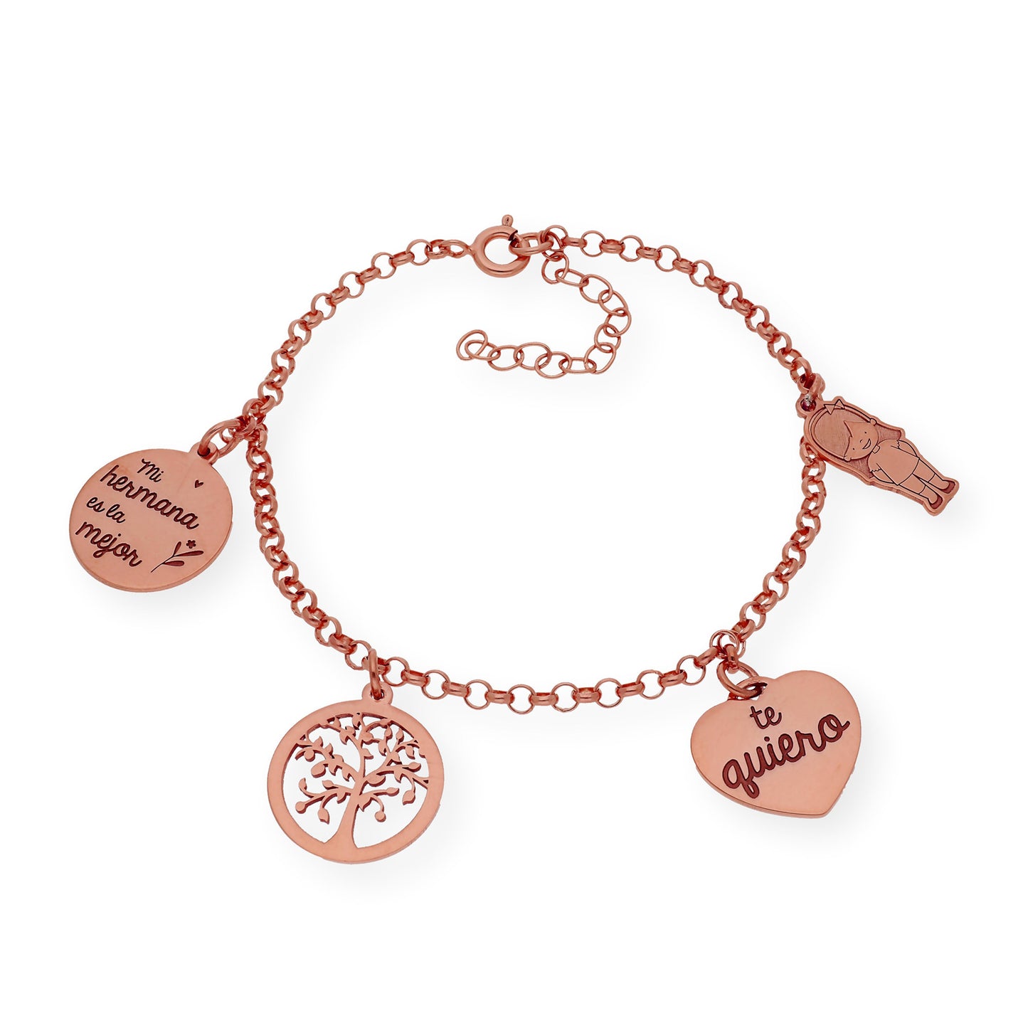 Pulsera Sister Love en Plata 925 y Baño de Oro 18k