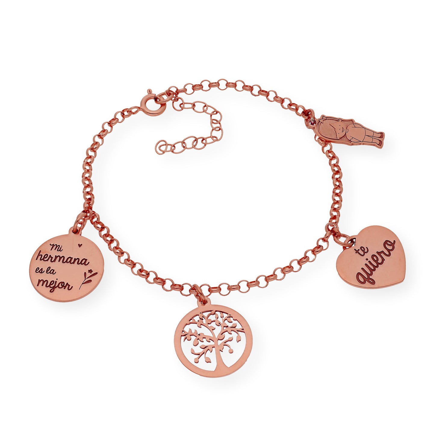 Pulsera Sister Love en Plata 925 y Baño de Oro 18k