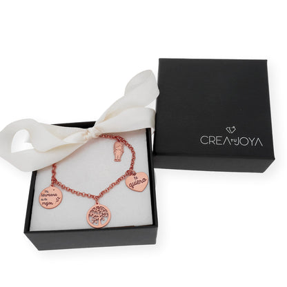 Pulsera Sister Love en Plata 925 y Baño de Oro 18k