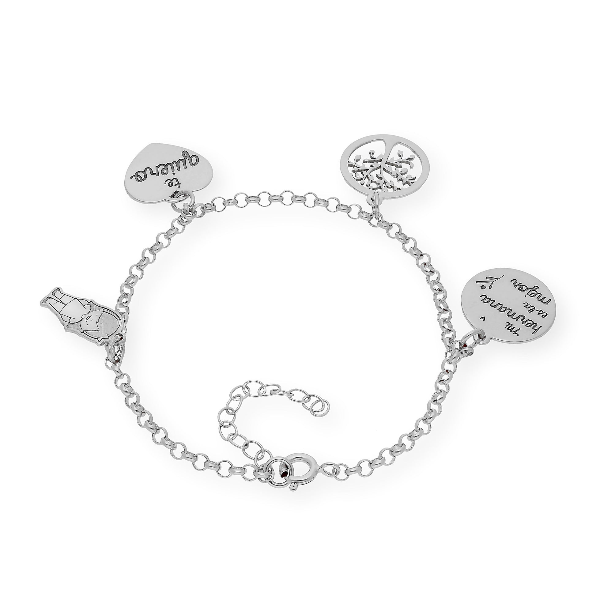 Pulsera Sister Love en Plata 925 y Baño de Oro Rosa 18k